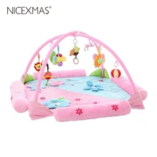NICEXMAS детская подушка с музыкальным защитным фитнес ползающим фитнесом мягкие игры ковер развивающий коврик игровая рамка для новорожденных