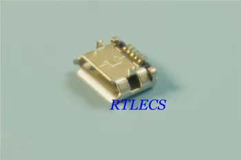 

100pcs Micro USB 2.0 Connector B Type 5 Position SMT Surface Mount receptacle right angle Board Guide Post PCB re-flow solder