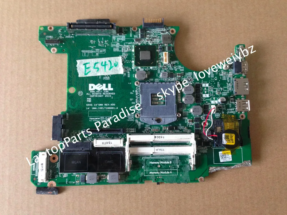 

Free Shipping 0NHWTJ Motherboard For DELL E5420 Notebook PC
