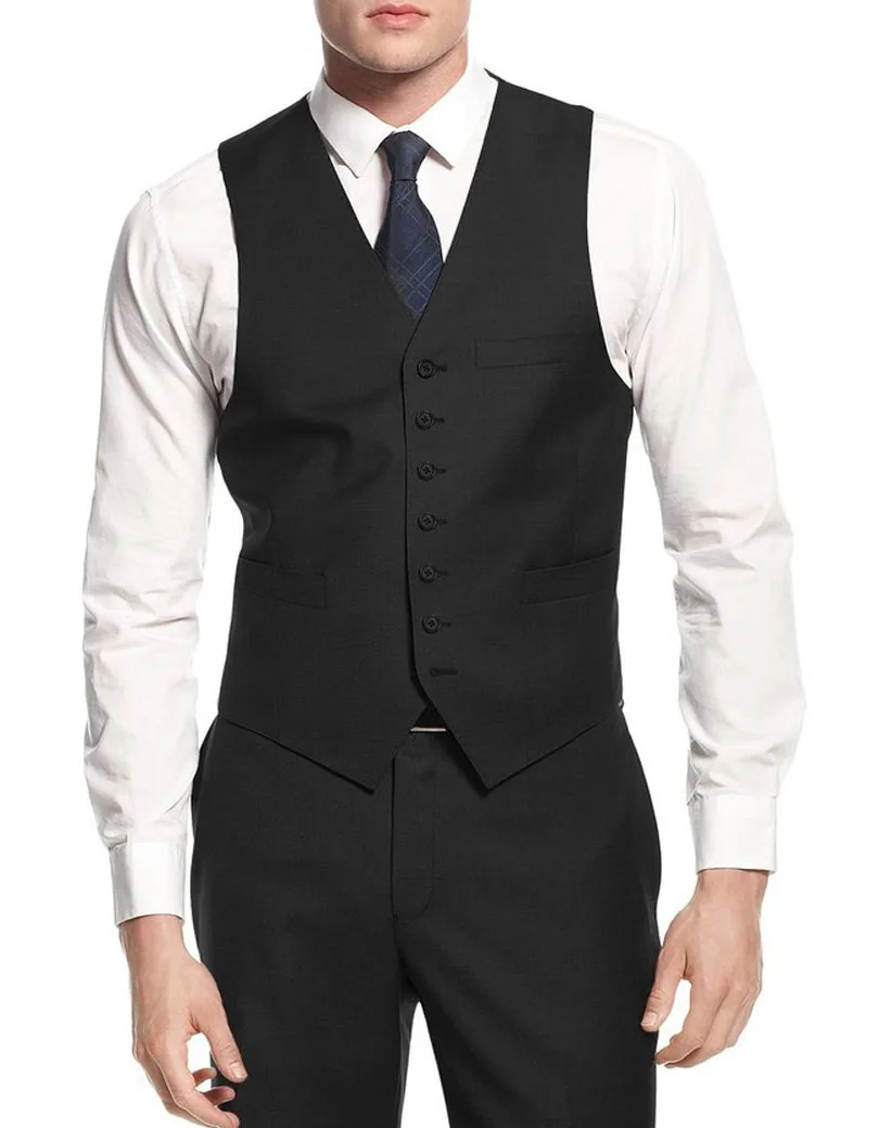 

2019 New Design Men Vest Vested Modern Fit Men's Suit 2 Button Single Breasted, Center Vent Jacket