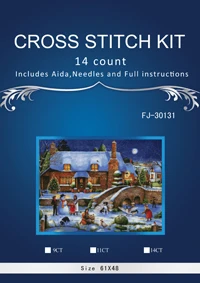

1chritmas nigt playing Counted Cross Stitch Cross Stitch Set Cross-stitch Kit Embroidery Needlework SIMILAR dim anchor