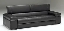 Vaca genuino / real sofás de cuero salón sofá seccional / sofá de la esquina de muebles para el hogar sofá / 3 plazas reposacabezas ajustable