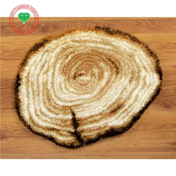 

Wooden Surface Carpet embroidery 3D Latch Hook Rug Kits DIY Needlework Crocheting Rug Yarn Cushion Mat Decor Embroidery Carpet