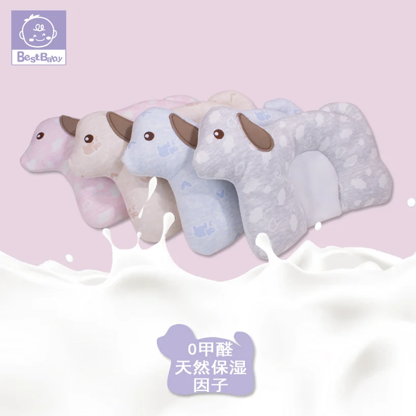 

2019 New Baby Elephant Pillow Infant Shape Toddler Sleep Positioner Anti Roll Cushion Flat Head Pillow Protection of Newborn