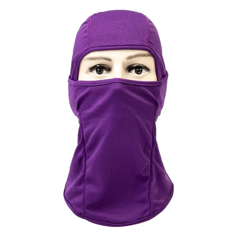 Зима осень ветрозащитный Велоспорт Полный Балаклава для нанесения маски на лицо Лыжная защита для шеи Ультратонкий дышащий маска - Цвет: purple