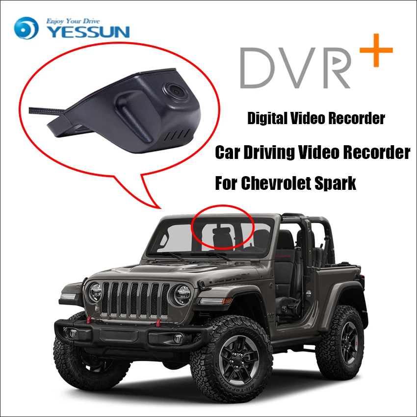 

YESSUN For iPhone Android APP - Car Front Dash Camera CAM / For Jeep Wrangle DVR Driving Video Recorder Control Black Box Functi