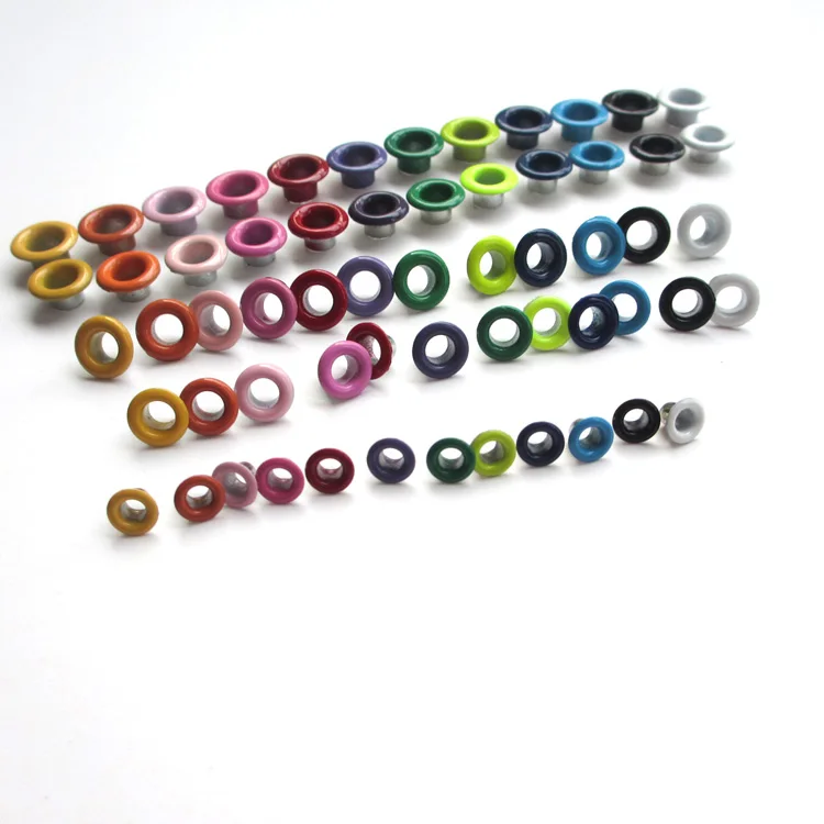 Разноцветный 3 мм/6 мм маленький размер металлический Скрапбукинг люверсы 500 компл./лот швейные принадлежности