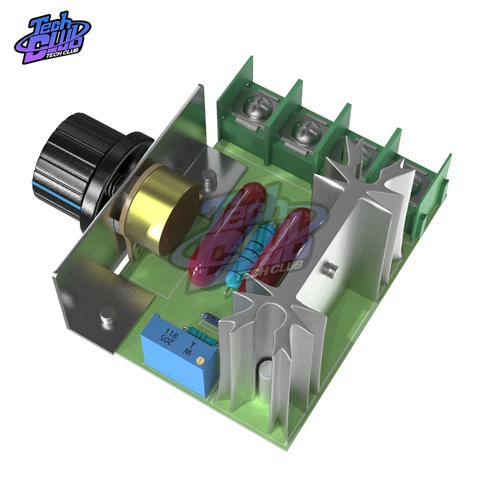 AC 220 В 2000 Вт SCR регулятор напряжения Диммеры Регулятор скорости двигателя термостат электронный регулятор напряжения модуль