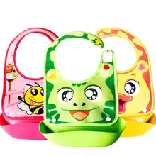 Силиконовые детские нагрудники милые животные еда Карманный нагрудник водонепроницаемый Кормление новорожденное детское питание Слюнявчики#138