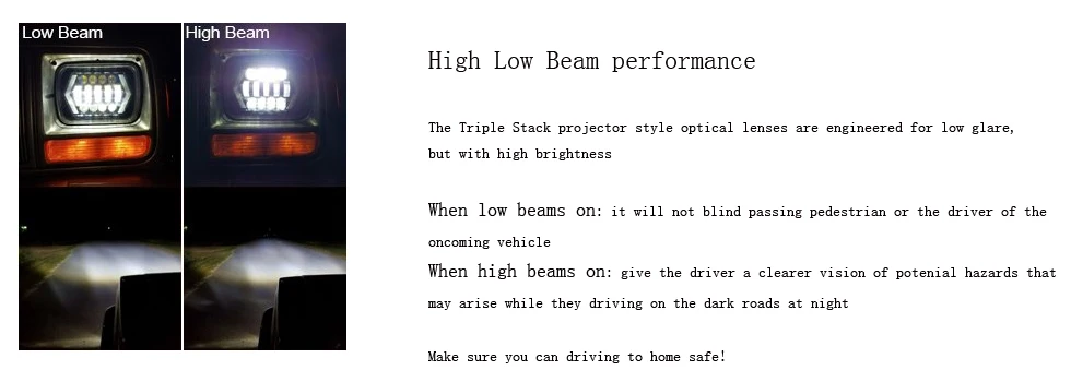 high low beam 7x6