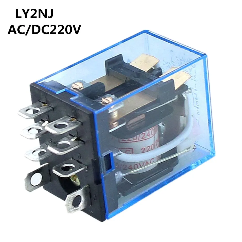 

LY2NJ AC 220V Coil 10A 240V Power Relay DPDT Led Lamp 1Pc #S018Y# High Quality