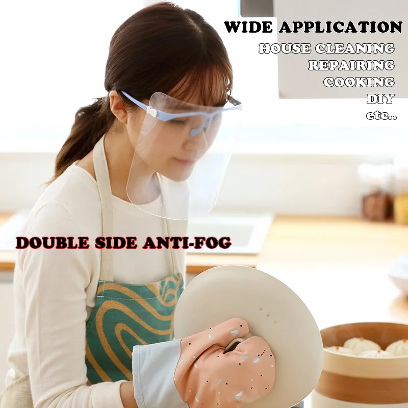 Creative Oil-Splash Proof Mask Cooking Transparent Face Protective Shield Gadget Tool House Clean Dust Proof Mask Party