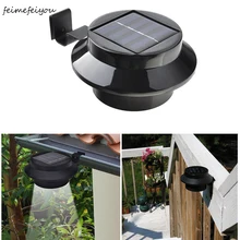 3 светодиодный солнечной энергии Подвесная лампа забор лампа, уличный светодиодный садовый газон дом номер легкий наружный светильник