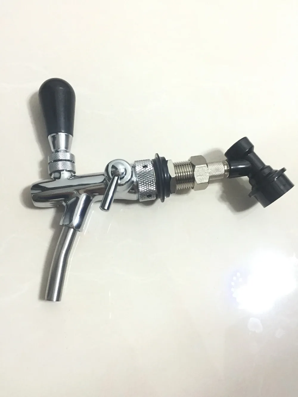 

Chrome Plated Adjustable Beer tap Faucet with Liquid ball lock homebrew making tap