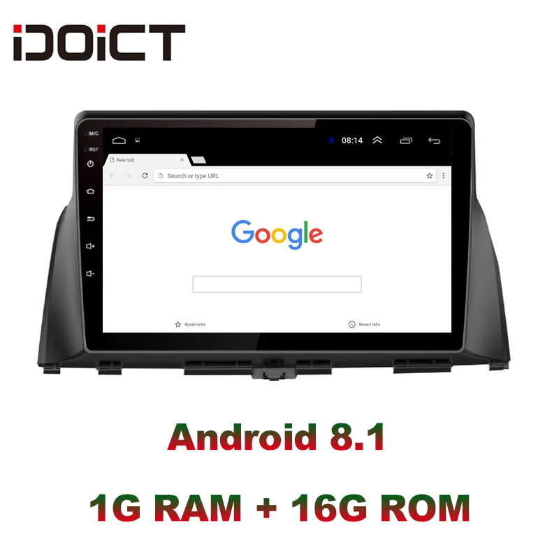 Best IDOICT  Android 8.1 Car DVD Player GPS Navigation Multimedia For KIA optima K5 radio 2016 2017 car stereo bluetooth 2