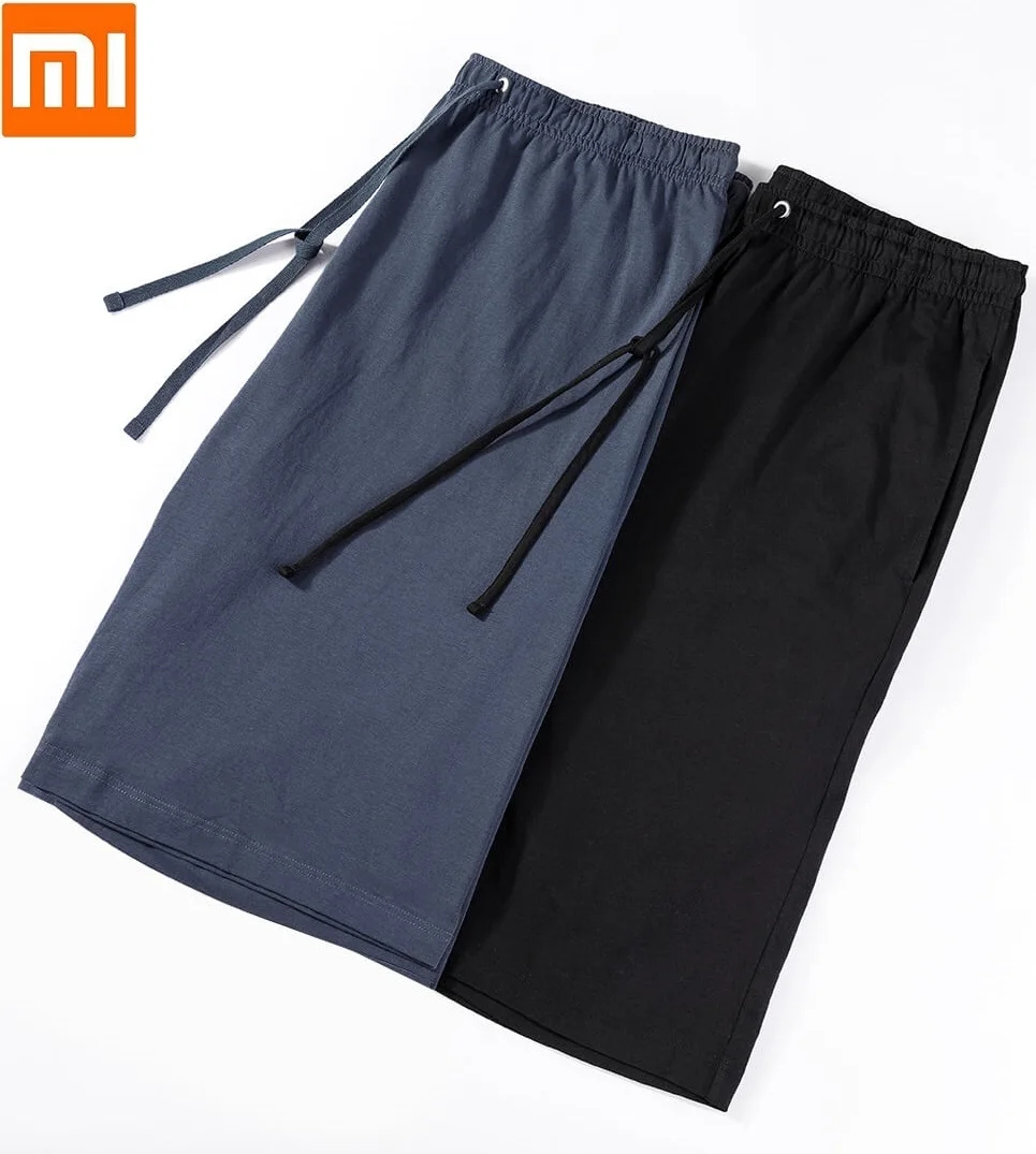 

Xiaomi Instant me men cotton comfortable shorts Leisure home set short pants Breathable male Solid color Sweatpants