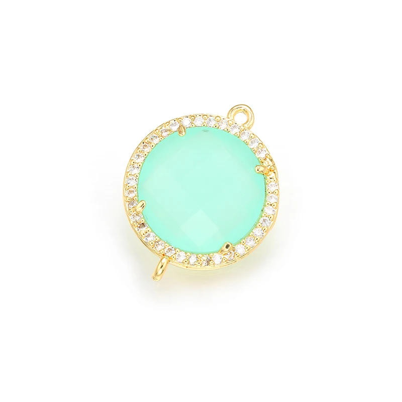ZHUKOU 새로운 18x22mm 크리스탈 커넥터 액세서리 목걸이 쥬얼리 장식 모델에 대한 캔디 쥬얼리 결과 만들기: VS334