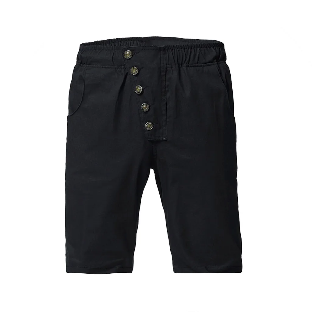 Новые бермуды Masculina мужские спортивные однотонные повседневные свободные спортивные штаны на пуговицах шорты на шнурке брюки#30