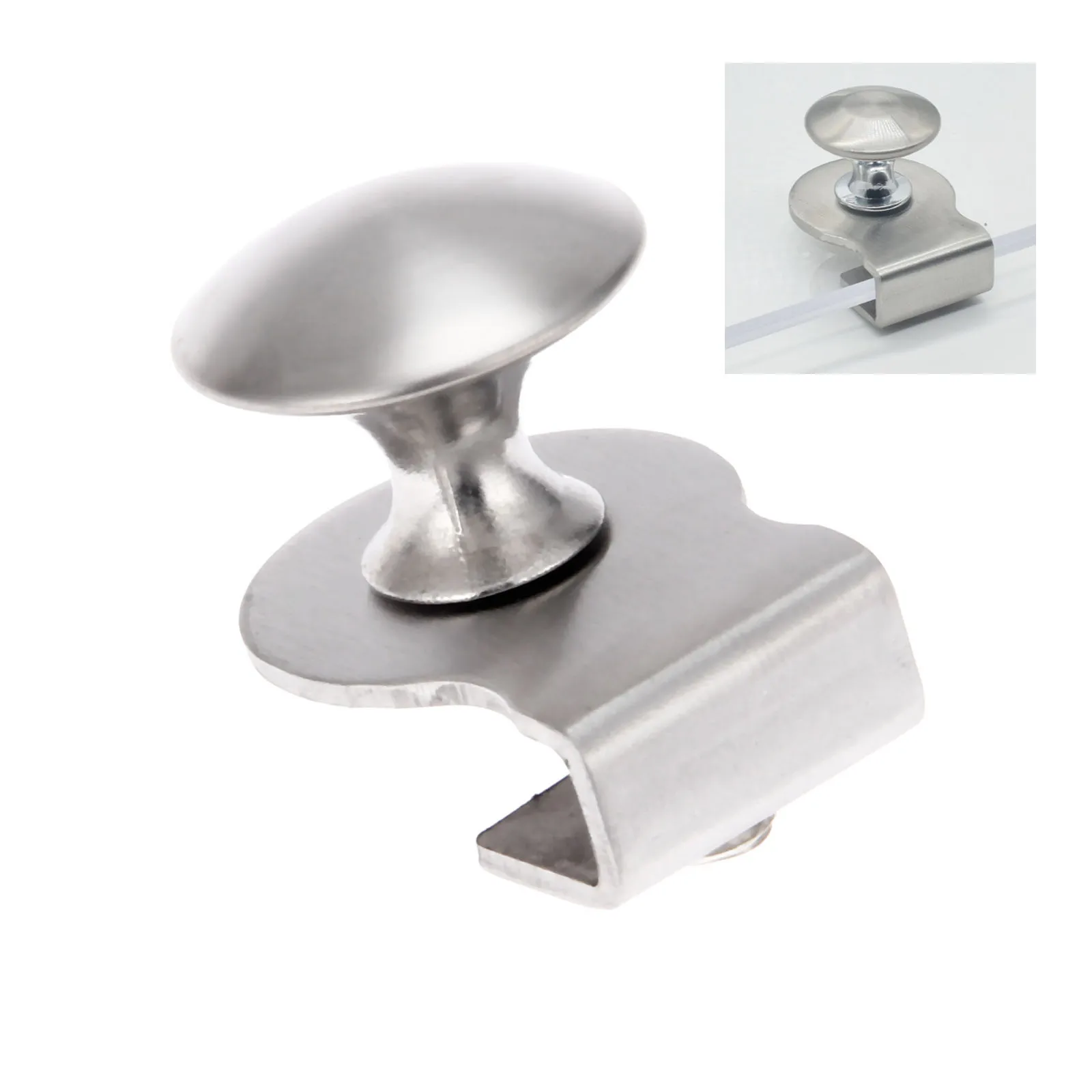 DRELD 1Pc Stainless Steel Glass Door Handle/Clamp/Clips For Glass 5 6mm