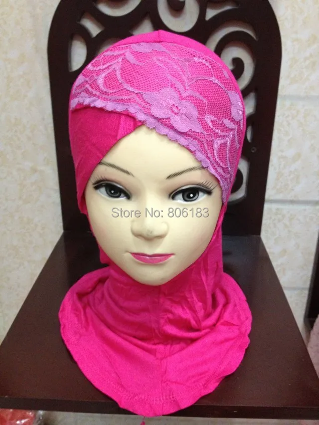 M2009 wholesale cotton cross design with lace muslim 