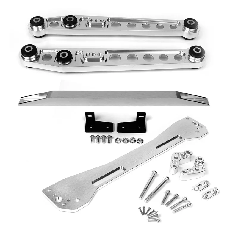 

1Set Rear Lower Control Arm Subframe Brace Tie Bar Arms silver ASR Kit For Honda for Civic 96-00