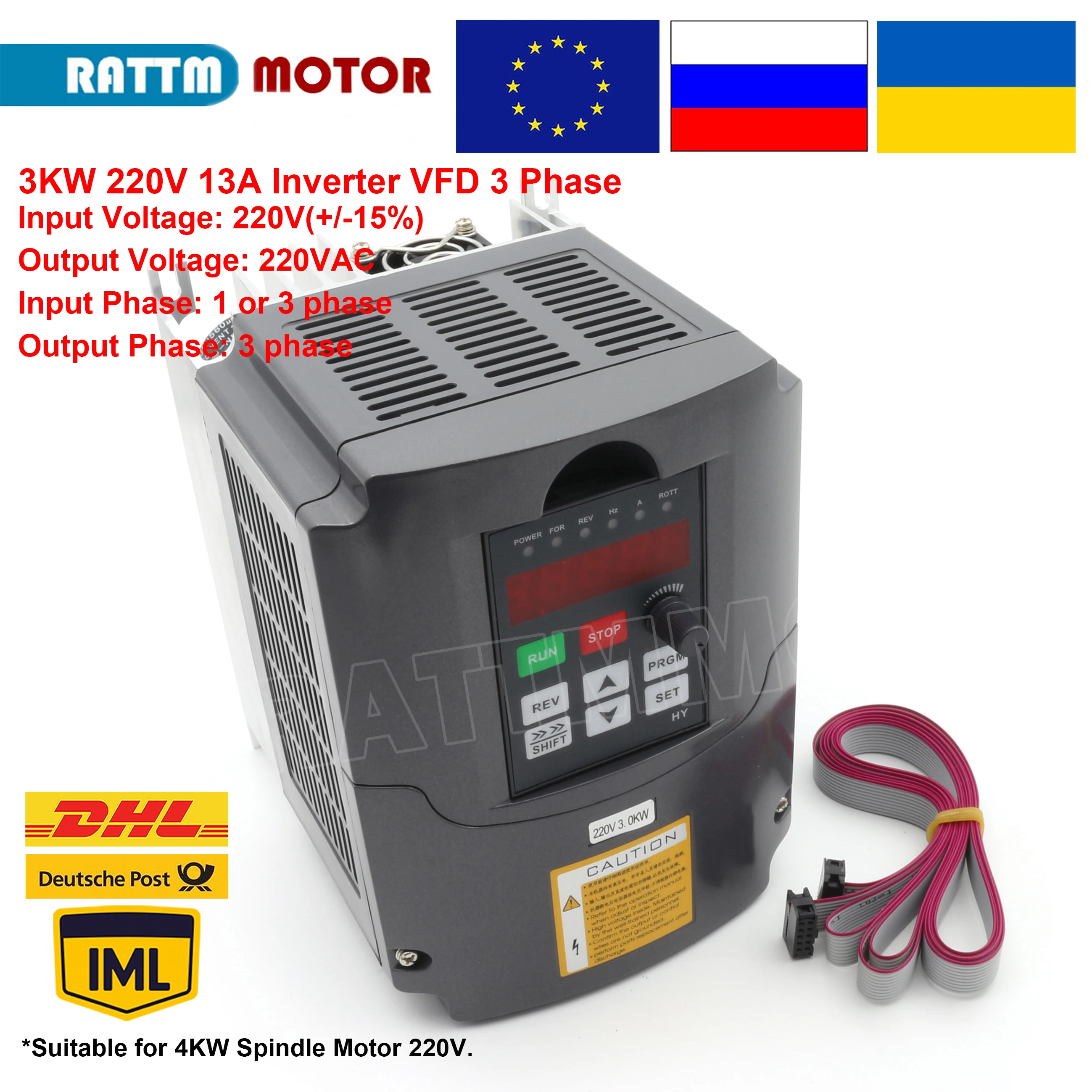 

Variable Frequency Drive VFD Inverter 3KW 2HP 220V or 110VAC