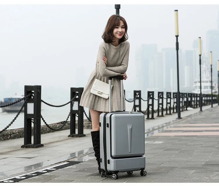 Can board Передняя сумка для компьютера Высокое качество Бизнес 2" 24" чемодан на колесиках фирменный туристический чемодан на вращающихся колесиках