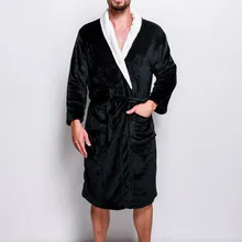 Новые мужские ночные сорочки фланелевые пижамы с банными полотенцами длинные толстые теплые пижамы с длинными рукавами чистая цветная Пижама