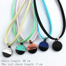 Ms hot popular jewelry wholesale girls birthday party gift plating black crack stones five color necklace with free shipping.
