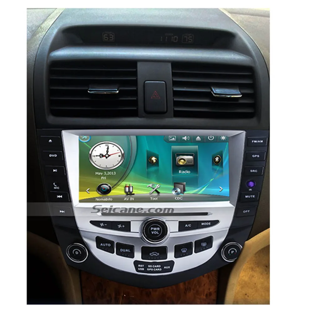 Car gps navigation for 2003 2007 honda accord 7 car stereo with DVD  Bluetooth steering wheel
