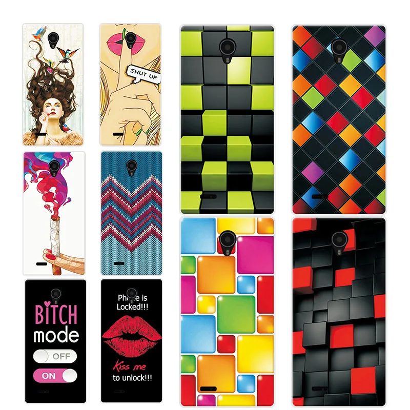 

For Micromax Q415 Soft TPU Back Cover Case 4.5 inch Grid funny Style Painted Phone Cases Coque For Micromax Q415 Funda Capa+Gift
