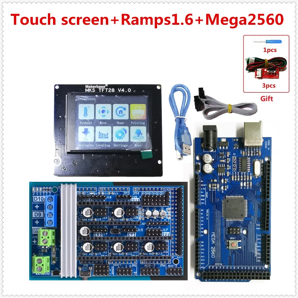 Ramps 1 6 R6 плата расширения + Мега 2560 системная управления МКС TFT 28 сенсорный экран