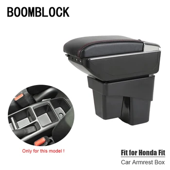 

Auto Car Armrest Box Modified For Honda Fit Jazz 2018 2017 2016-2014 USB Cup Holder Ashtray Organizers Accessories