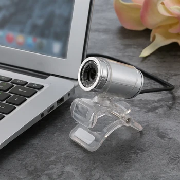 

100Pcs USB 2.0 Webcam 12 Megapixel HD Camera Web Cam MIC Clip-on 360 Degree for Desktop Skype Computer PC Laptop Transparent