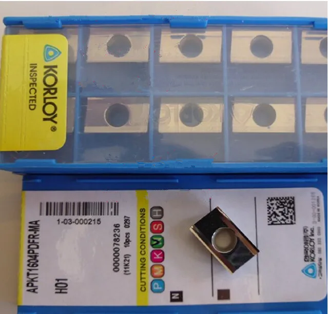 KORLOY Face Mill carbide insert APKT1604PDFR MA h01 2 CNC Milling lathe