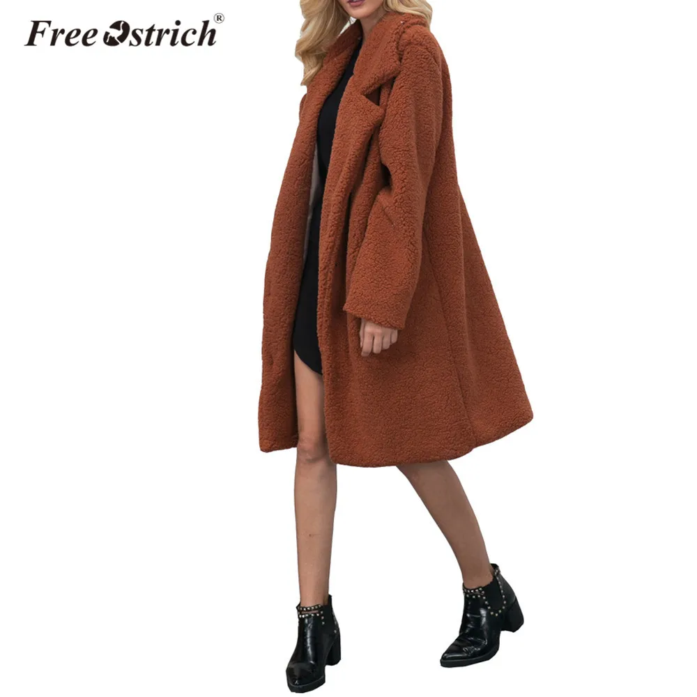 Free Ostrich Coats Women Full Sleeve Winter Warm Wool blend Parkas Plus Size Long Coat Female Casual Abrigo Mujer L0740 Free Ostrich Coats Women Full Sleeve Winter Warm Wool blend Parkas Plus Size Long Coat Female Casual Abrigo Mujer L0740