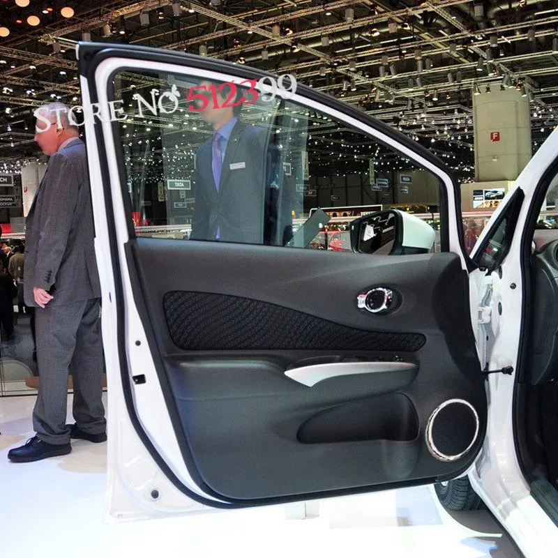 4 шт. накладки для обшивки аудиоколонок дверей автомобиля колонок колец Nissan note e