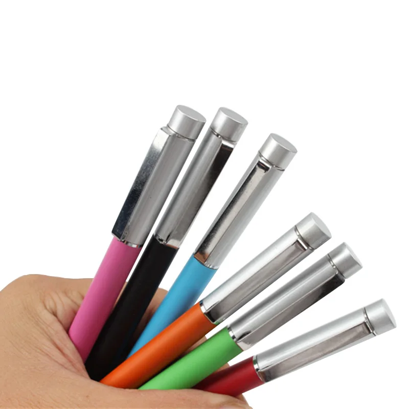 1 шт./лот 2 в 1 стилус сенсорный экран металлическая ручка два цвета дополнительно/емкость ручка для IPhone Ipad samsung