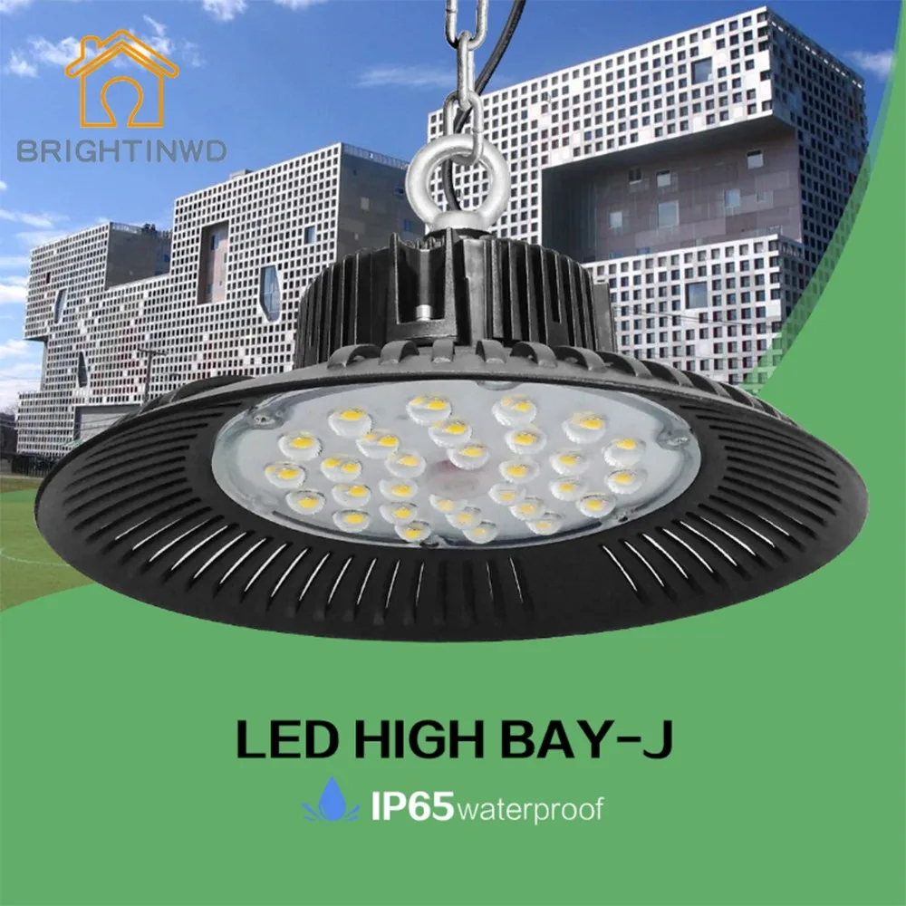 

UFO LED High Bay Light 6000K IP65 AC220-240V Aluminium Mining Highbay Lamp 100W 150W 200W BRIGHTINWD