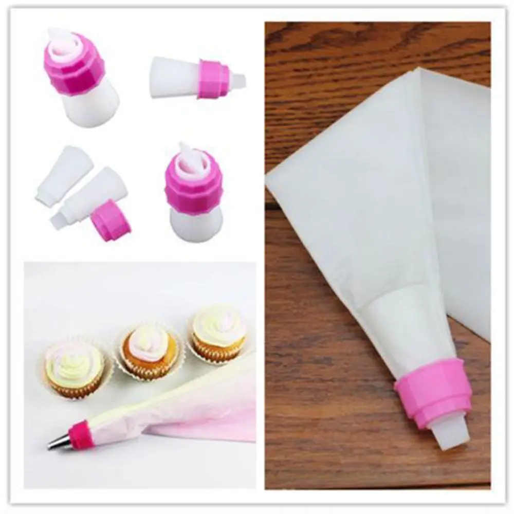 

2019 New Good Icing Piping Bag Nozzle Converter two-color Cream Coupler Cake Decorating Tools For Cupcake Fondant Cookie 2 Hole