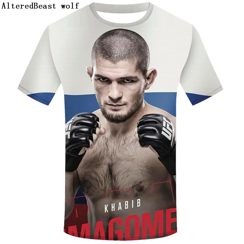 Футболка khabib nurmagomedov 3D футболка с изображением российских боевых звезд для бокса