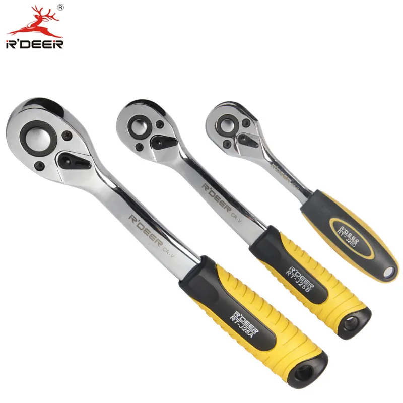 Ключ с храповым механизмом RDEER 1/2 дюйма 3/8 1/4 1 шт.|ratchet wrench|socket wrench1/2&quot ratchet wrench |