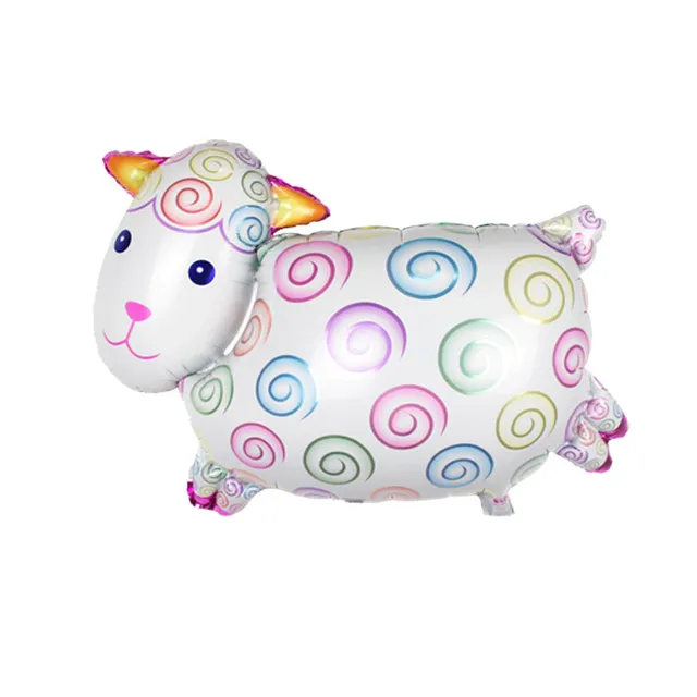 1pc 75x55cm Cute Cartoon Sheep Balloon Animal Shaped Aluminium Foil