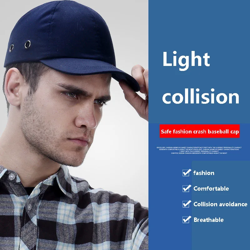 Günstig Atmungsaktive helm licht anti kollision schutz baseball kappe liner ABS shell shell werkstatt anti smashing reiten sicherheit helm