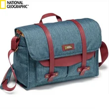 National Geographic Leather Camera Bag Soft Photography Bag Portable Shoulder Bag For Canon Nikon Sony Digital Camera SLR Laptop