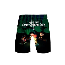 3D Friday the 13th игра уличная Логотип Повседневная Весна Лето обшитые мужские шорты/женские хип-хоп мода для молодых людей и детей