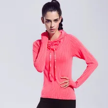 FLANDIS Yoga Girls Sexy Sleeves Fitness Jacket Running Tight Jogging Fold Tops Shirt Women Shirt Zipper ersey Sport Long