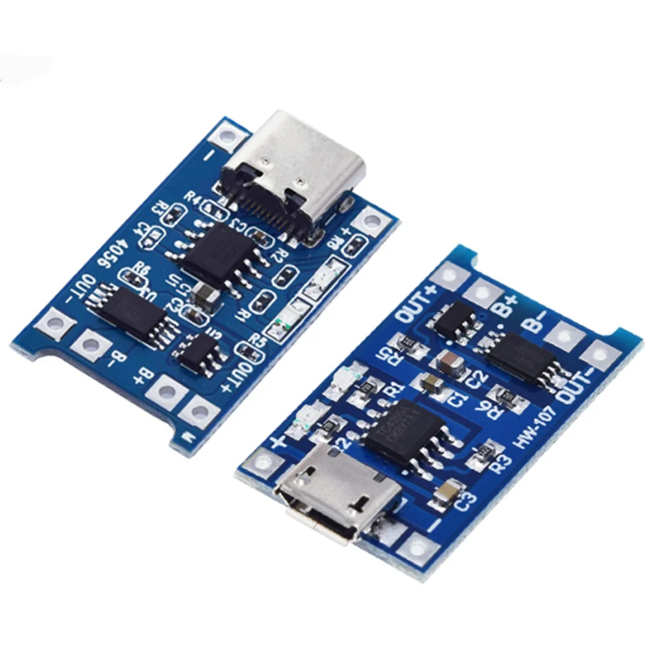 

18650 TP4056 Lipo Charger Module Type-c Micro USB 1A 5V Li-ion Lithium Battery Charging TP4056 Protection Board DIY Electronics