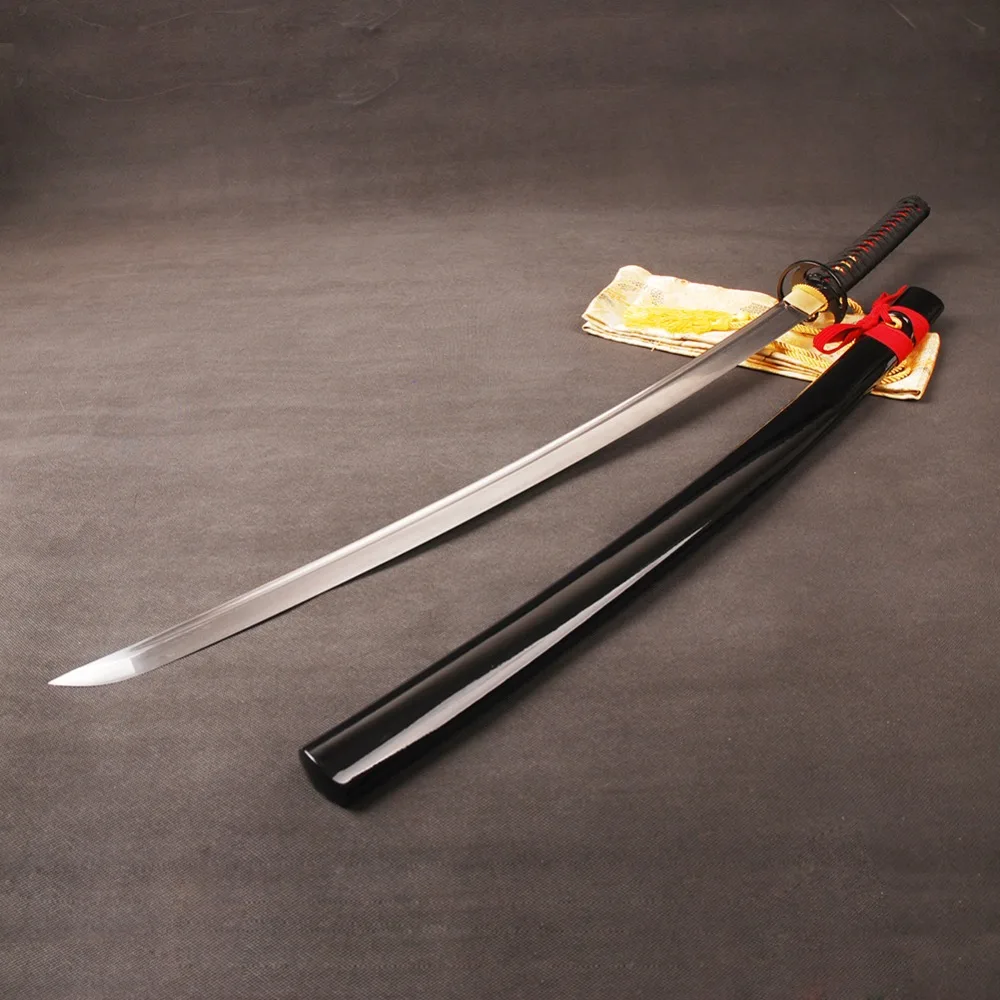 Kaufen Damaskus Japanische Katana Scharfen Samurai schwert Fulltang Klinge mit Hallo Espada Metall Dekoration Messer Gutes Geschenk an freunde
