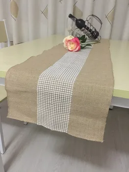 

free shipping Imitation pearls linen tablecloths, tablecloths, table decoration scene layout